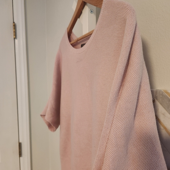 🌸 Quince Lightweight Cotton Cashmere Link-Stitch Dolman Sweater Sugar Stone Med - Picture 10 of 13
